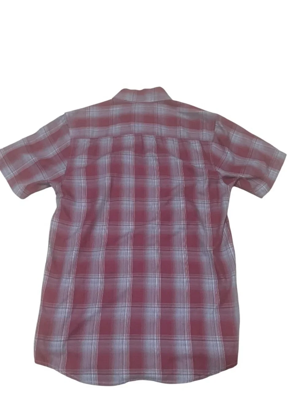 Dixxon Syrah Bamboo Blend Red Plaid Short Sleeve Button Up Shirt Men’s M